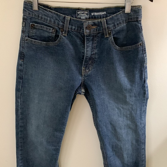 Signature by Levi Strauss Blue Straight-Leg Jeans - Picture 13 of 14